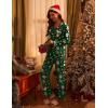 imageEkouaer Womens Pajama Sets Long Sleeve Button Down 2 Piece Pjs Soft Lounge Sets Notch Collar SleepwearChristmas Green