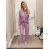 imageEkouaer Womens Pajama Sets Long Sleeve Button Down 2 Piece Pjs Soft Lounge Sets Notch Collar SleepwearLilac