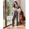 imageEkouaer Womens Pajama Sets Long Sleeve Lounge Set 2 Piece Pj Sets for Women Henley Neck Casual Sleepwear Loungewear SXXLGrey