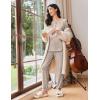 imageEkouaer Womens Pajama Sets Long Sleeve Lounge Set 2 Piece Pj Sets for Women Henley Neck Casual Sleepwear Loungewear SXXLKhaki