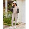 imageEkouaer Womens Pajama Sets Long Sleeve Lounge Set 2 Piece Pj Sets for Women Henley Neck Casual Sleepwear Loungewear SXXLKhaki