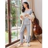 imageEkouaer Womens Pajama Sets Long Sleeve Lounge Set 2 Piece Pj Sets for Women Henley Neck Casual Sleepwear Loungewear SXXLLight Grey