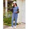 imageEkouaer Womens Pajama Sets Long Sleeve Lounge Set 2 Piece Pj Sets for Women Henley Neck Casual Sleepwear Loungewear SXXLNavy Blue
