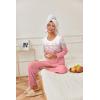 imageEkouaer Womens Pajama Sets Pleated Tops with Long Pants Lounge Set Long Sleeve Fall Sleepwear Ladies Pjs SXXLPink Floral