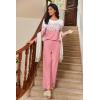 imageEkouaer Womens Pajama Sets Pleated Tops with Long Pants Lounge Set Long Sleeve Fall Sleepwear Ladies Pjs SXXLPink Floral