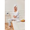 imageEkouaer Womens Pajama Sets Pleated Tops with Long Pants Lounge Set Long Sleeve Fall Sleepwear Ladies Pjs SXXLWhite Floral