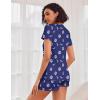 imageEkouaer Womens Pajama Sets Short Sleeve Pajamas for Women Sets Soft Lounge Sets Casual V Neck Sleepwear PJSBlue Moon