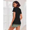 imageEkouaer Womens Pajama Sets Short Sleeve Pajamas for Women Sets Soft Lounge Sets Casual V Neck Sleepwear PJSBoho Vintage