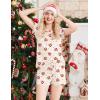imageEkouaer Womens Pajama Sets Short Sleeve Pajamas for Women Sets Soft Lounge Sets Casual V Neck Sleepwear PJSChampagne Christmas Teddy