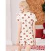 imageEkouaer Womens Pajama Sets Short Sleeve Pajamas for Women Sets Soft Lounge Sets Casual V Neck Sleepwear PJSChampagne Christmas Teddy