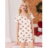 imageEkouaer Womens Pajama Sets Short Sleeve Pajamas for Women Sets Soft Lounge Sets Casual V Neck Sleepwear PJSChampagne Christmas Teddy