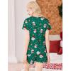 imageEkouaer Womens Pajama Sets Short Sleeve Pajamas for Women Sets Soft Lounge Sets Casual V Neck Sleepwear PJSGreen Christmas