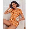 imageEkouaer Womens Pajama Sets Short Sleeve Pajamas for Women Sets Soft Lounge Sets Casual V Neck Sleepwear PJSHalloween