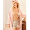 imageEkouaer Womens Pajama Sets Short Sleeve Pajamas for Women Sets Soft Lounge Sets Casual V Neck Sleepwear PJSKhaki Plaid Teddy