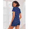 imageEkouaer Womens Pajama Sets Short Sleeve Pajamas for Women Sets Soft Lounge Sets Casual V Neck Sleepwear PJSNavy Blue Star
