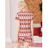 imageEkouaer Womens Pajama Sets Short Sleeve Pajamas for Women Sets Soft Lounge Sets Casual V Neck Sleepwear PJSRed Christmas
