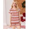 imageEkouaer Womens Pajama Sets Short Sleeve Pajamas for Women Sets Soft Lounge Sets Casual V Neck Sleepwear PJSRed Christmas