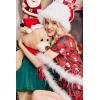 imageEkouaer Womens Pajama Sets Short Sleeve Pajamas for Women Sets Soft Lounge Sets Casual V Neck Sleepwear PJSRed Christmas Teddy