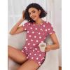imageEkouaer Womens Pajama Sets Short Sleeve Pajamas for Women Sets Soft Lounge Sets Casual V Neck Sleepwear PJSRed Star