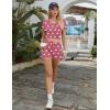 imageEkouaer Womens Pajama Sets Short Sleeve Pajamas for Women Sets Soft Lounge Sets Casual V Neck Sleepwear PJSRed Star