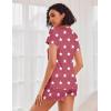imageEkouaer Womens Pajama Sets Short Sleeve Pajamas for Women Sets Soft Lounge Sets Casual V Neck Sleepwear PJSRed Star