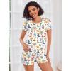 imageEkouaer Womens Pajama Sets Short Sleeve Pajamas for Women Sets Soft Lounge Sets Casual V Neck Sleepwear PJSWestern Cactus