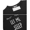 imageEkouaer Womens Pajamas Set 2 Piece Lounge Pj Set Short Sleeve Sleepwear Tops with Joggers Pants Loungewear Print NightwearBlack 2