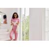 imageEkouaer Womens Pajamas Set 2 Piece Lounge Pj Set Short Sleeve Sleepwear Tops with Joggers Pants Loungewear Print NightwearDark Pink
