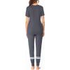 imageEkouaer Womens Pajamas Set 2 Piece Lounge Pj Set Short Sleeve Sleepwear Tops with Joggers Pants Loungewear Print NightwearDeep Grey