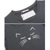 imageEkouaer Womens Pajamas Set 2 Piece Lounge Pj Set Short Sleeve Sleepwear Tops with Joggers Pants Loungewear Print NightwearDeep Grey