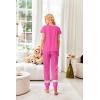 imageEkouaer Womens Pajamas Set 2 Piece Lounge Pj Set Short Sleeve Sleepwear Tops with Joggers Pants Loungewear Print NightwearHot Leopard Print