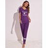 imageEkouaer Womens Pajamas Set 2 Piece Lounge Pj Set Short Sleeve Sleepwear Tops with Joggers Pants Loungewear Print NightwearPattern2
