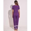 imageEkouaer Womens Pajamas Set 2 Piece Lounge Pj Set Short Sleeve Sleepwear Tops with Joggers Pants Loungewear Print NightwearPattern2