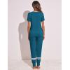imageEkouaer Womens Pajamas Set 2 Piece Lounge Pj Set Short Sleeve Sleepwear Tops with Joggers Pants Loungewear Print NightwearPattern3