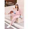 imageEkouaer Womens Pajamas Set Long Sleeve Christmas PJ Sets Soft Lounge Set for Women Sleepwear Joggers with PocketsPink Striped