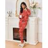 imageEkouaer Womens Pajamas Set Long Sleeve Christmas PJ Sets Soft Lounge Set for Women Sleepwear Joggers with PocketsRed Christmas