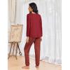 imageEkouaer Womens Pajamas Set Long Sleeve Christmas PJ Sets Soft Lounge Set for Women Sleepwear Joggers with PocketsRed Plaid 2