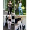 imageEkouaer Womens Silk Satin Pajama Pants Soft Loose Lounge Pants Lightweight Elastic Waist Wide Leg Pj Bottoms with PocketsBlue Stripes