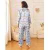 imageEkouaer Womens Silk Satin Pajama Sets 2 Piece Sleepwear Pjs Set Long Sleeve Button Down Top and Pants Stripe Loungewear SXXLBlue Striped Teddy