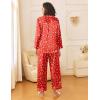imageEkouaer Womens Silk Satin Pajama Sets 2 Piece Sleepwear Pjs Set Long Sleeve Button Down Top and Pants Stripe Loungewear SXXLChristmas Teddy