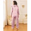 imageEkouaer Womens Silk Satin Pajama Sets 2 Piece Sleepwear Pjs Set Long Sleeve Button Down Top and Pants Stripe Loungewear SXXLPink Striped Teddy