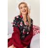imageEkouaer Womens Silk Satin Pajamas Set Short Sleeve Sleepwear Button Down Loungewear 2 Piece Pjs Shorts Set S5X Plus SizeBlack Christmas Print