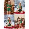 imageEkouaer Womens Silk Satin Pajamas Set Short Sleeve Sleepwear Button Down Loungewear 2 Piece Pjs Shorts Set S5X Plus SizeChristmas Candy Green
