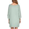 imageEkouaer Womens Sleepshirt Deep V Neck Nightgown Batwing Nightshirt Oversized SleepwearLight Green
