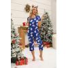 imageEkouaer Womens Sleepwear Capri Pajama Sets Short Sleeve TwoPiece Pjs V Neck Tops ampamp Capri Pants with Pockets S3XLZ Christmas Polar Bear