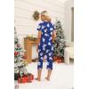 imageEkouaer Womens Sleepwear Capri Pajama Sets Short Sleeve TwoPiece Pjs V Neck Tops ampamp Capri Pants with Pockets S3XLZ Christmas Polar Bear