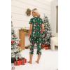 imageEkouaer Womens Sleepwear Capri Pajama Sets Short Sleeve TwoPiece Pjs V Neck Tops ampamp Capri Pants with Pockets S3XLZ Christmas Trees