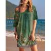 imageEkouaer Womens Tshirt Nightgown Cotton V Neck Sleepshirts Comfy Casual Nightshirt for WomenGreen Floral