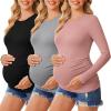 3pcs Black / Dirty Pink / Grey