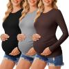 3pcs Black / Grey / Brown